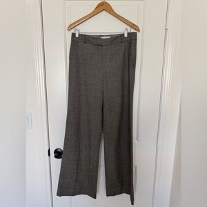 Rebecca Taylor Wool Blend Black Wide Leg Trousers Officewear Chic Size 6